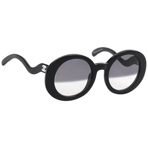 chanel sunglasses round half tint|Round Sunglasses .